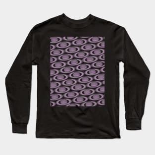 Minimalistic Saturnal Glitch Pattern, aka Invasion of Flatland lilac Version Long Sleeve T-Shirt